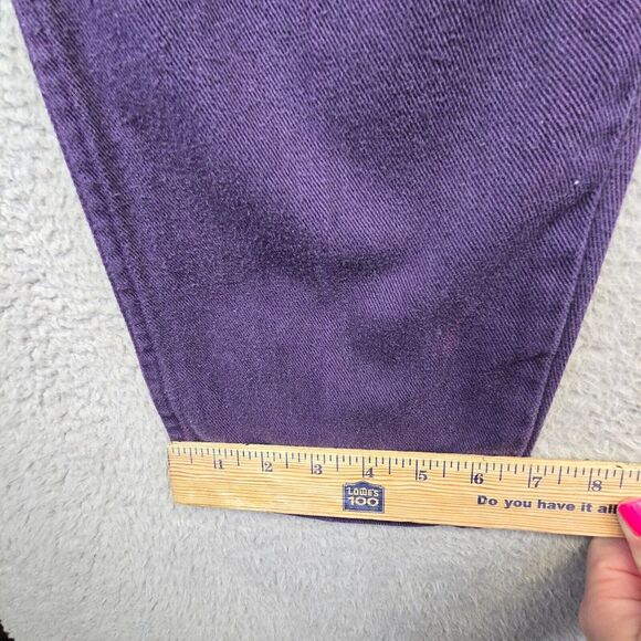 Vintage Wrangler Jeans Womens 12x36 Purple Button‎ Fly Tall Rodeo Cowgirl USA - Picture 12 of 15